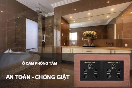 Ổ cắm điện chống giật phòng tắm âm tường| LG-SS4P-01BA 3
