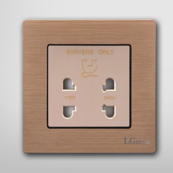 Ổ cắm điện trong nhà tắm chống giật mặt vuông | LG-SO2P-01BA