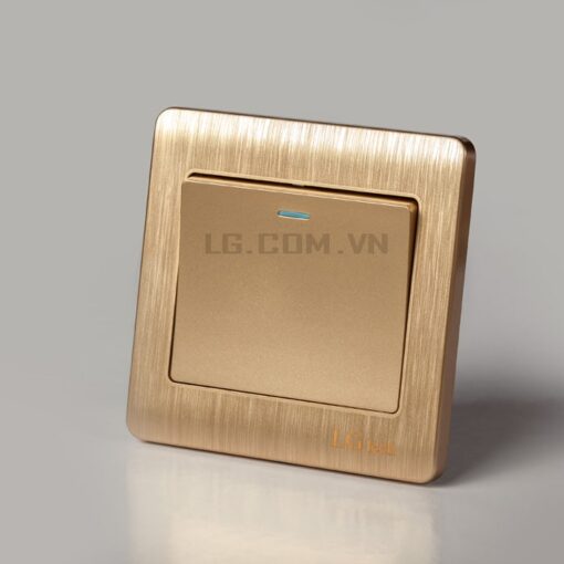 Công tắc điện mạ vàng đơn mặt vuông Gold Acrylic LG-C60-001 2