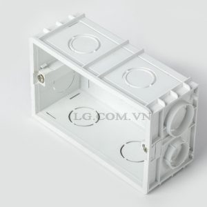 Đế âm tường đôi cho ổ điện, công tắc chất lượng cao LG tech