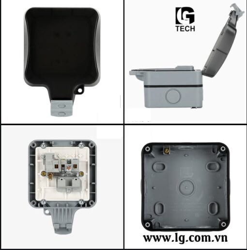 Hộp bảo vệ ổ điện ngoài trời chống nước chuẩn IP66 LG-DNT-001 4