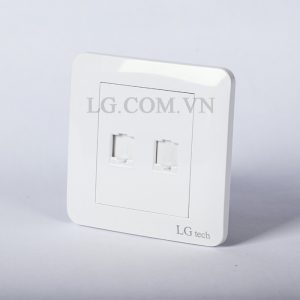Ổ cắm âm tường cổng mạng LAN và điện thoại TEL