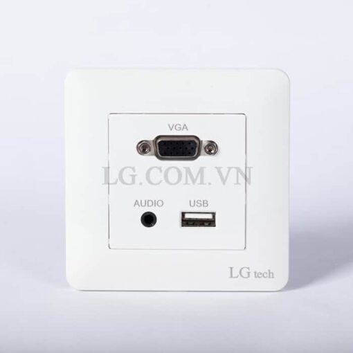 Ổ cắm âm tường cổng VGA, USB và Audio 3.5mm LG-TT-085 1