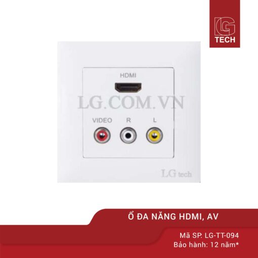 Ổ cắm âm tường cổng HDMI và AV chờ sẵn tiện dụng LG-TT-094 1