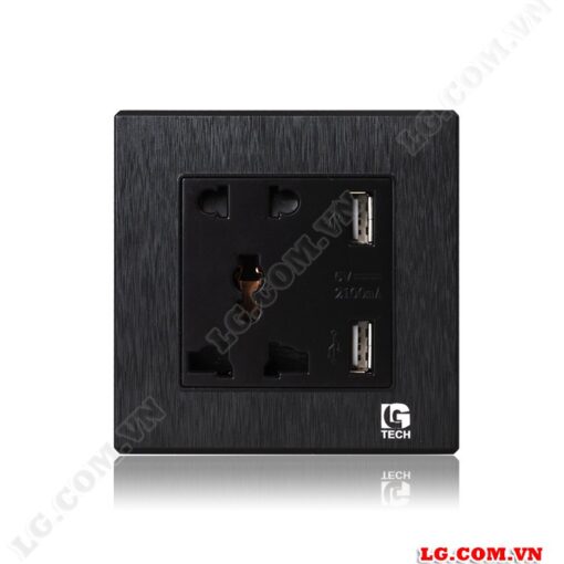 Ổ cắm điện âm tường đa năng có cổng USB LG Tech LG-B21-047 1