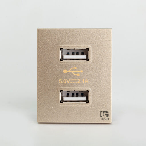 Hạt 2 cổng USB LG Tech, size 36mm màu đen LG-M-043G 2