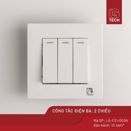 Công tắc điện 3 cho cầu thang hai chiều LG-F21-003N 1