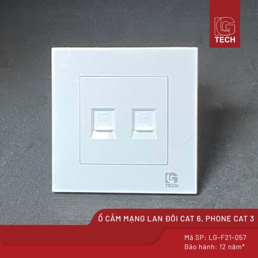 Ổ cắm điện thoại và mạng LAN Cat 6 LG-F21-057 1