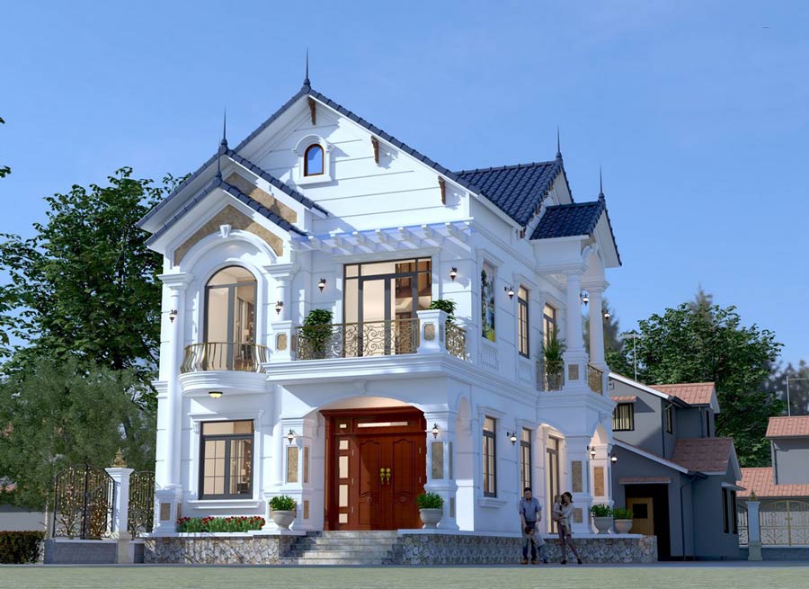 Biệt thự kiểu Pháp 2 tầng 100m2