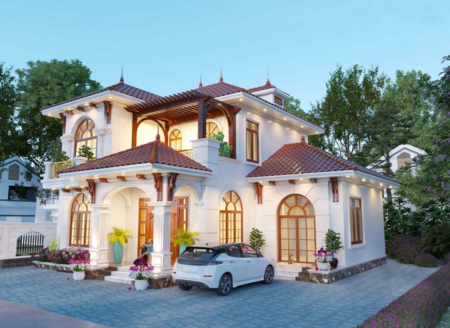 Nhà biệt thự Pháp 2 tầng 150m2