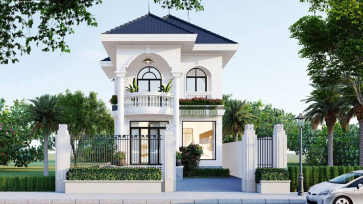35+ Mẫu mặt bằng biệt thự 200m2 đẹp được yêu thích nhất 2 Mẫu biệt thự mini 2 tầng 80m2 phong cách tân cổ điển