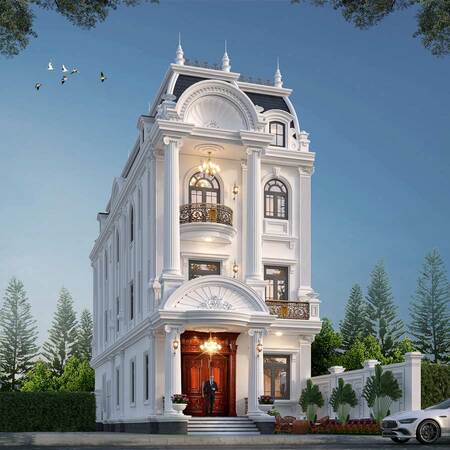 Biệt thự mini kiểu Pháp 3 tầng sang trọng