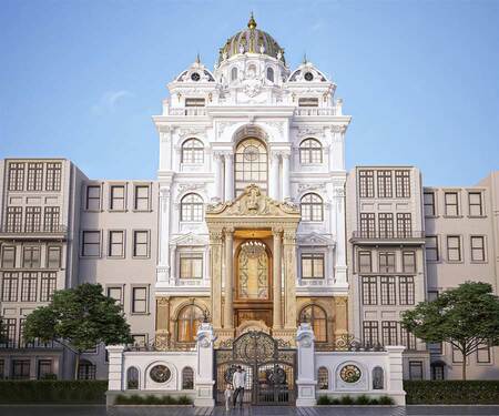 Mẫu biệt thự mini kiểu Pháp kiểu lâu đài