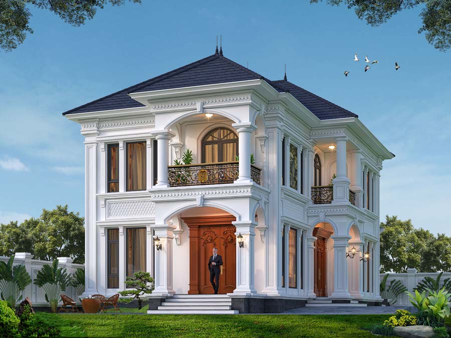 cac-luu-y-khi-thiet-ke-thi-cong-biet-thu-kieu-phap-2 2. Lựa chọn phong cách thiết kế phù hợp