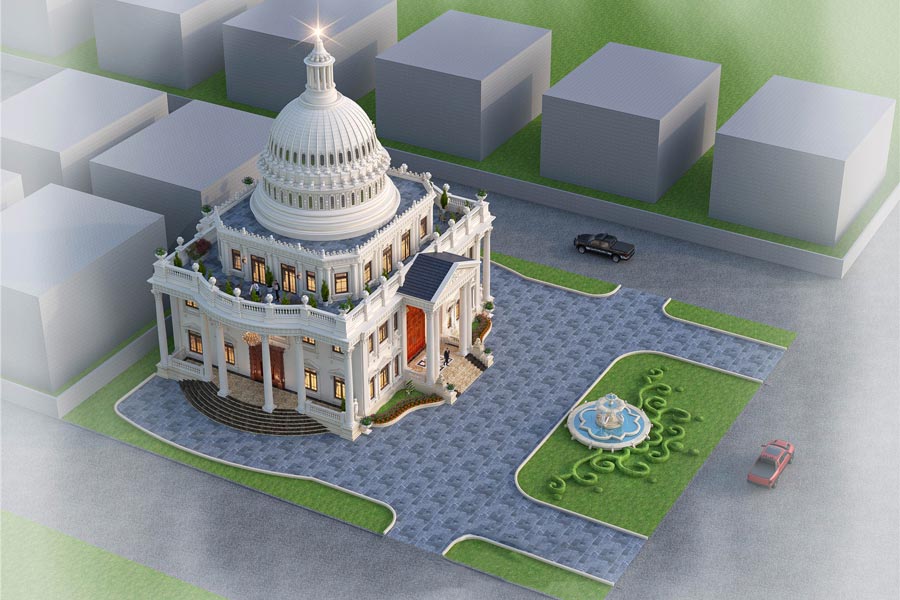 lau-dai-2-tang-kieu-phap-mai-chop-2 Mẫu lâu đài 2 tầng kiểu Pháp mái chóp