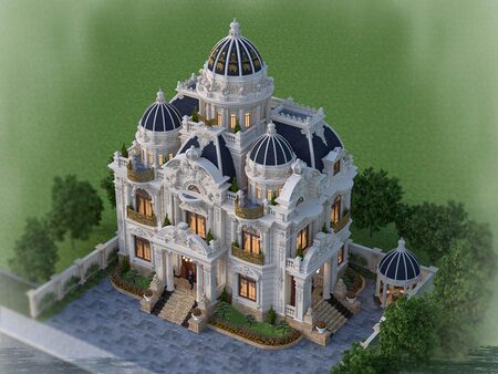 lau-dai-2-tang-kieu-phap-mat-tien-thoang-dang-3 Mẫu lâu đài 2 tầng kiểu Pháp mặt tiền thoáng