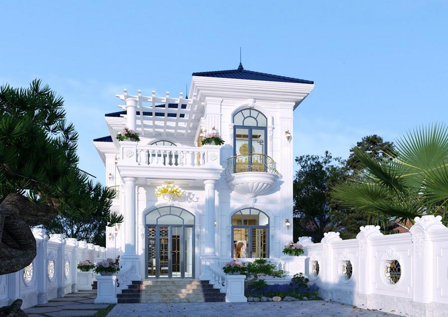 luu-y-khi-thiet-ke-thi-cong-biet-thu-phap-2-tang-3 Vị trí, bố cục biệt thự 2 tầng kiểu Pháp