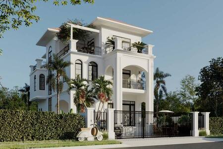 Vị trí, diện tích xây dựng biệt thự