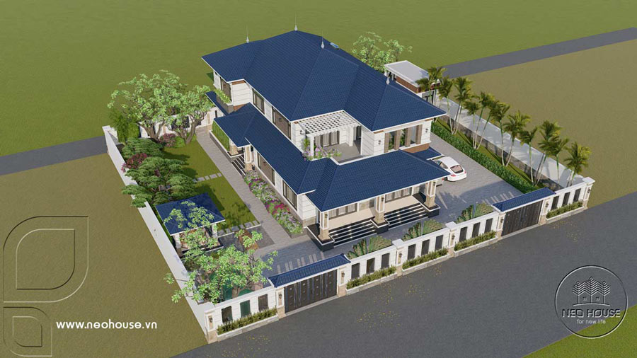 mat-bang-biet-thu-san-vuon-2-tang-mai-thai-3 Bản vẽ mặt bằng biệt thự sân vườn 2 tầng mái thái