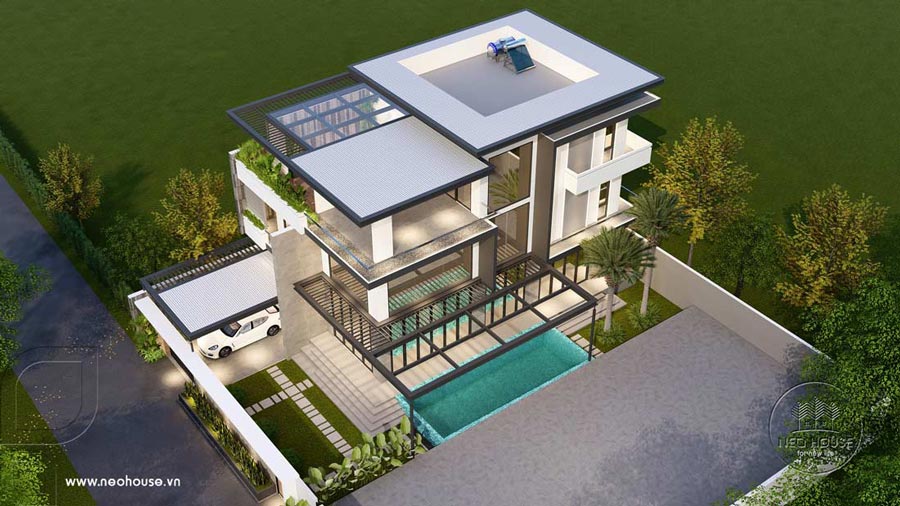 mat-bang-biet-thu-san-vuon-mai-bang-2 Mặt bằng biệt thự sân vườn mái bằng