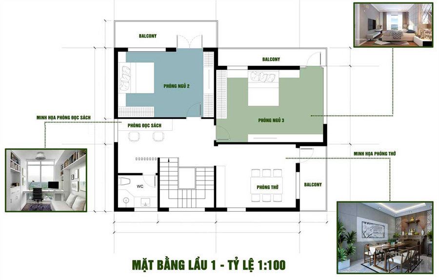 mat-bang-lau-1-biet-thu-200m2-2-tang-toi-gian Mặt bằng biệt thự 200m2 với công năng lầu 1