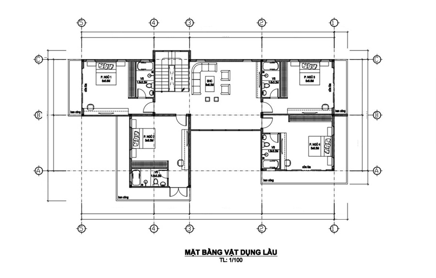 mat-bang-lau-1-biet-thu-nghi-duong-2-tang-o-nong-thon Mặt bằng lầu 1 biệt thự nghỉ dưỡng 2 tầng ở nông thôn