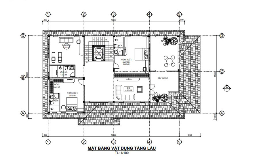mat-bang-lau-1-biet-thu-san-vuon-2-tang-mai-thai Mặt bằng lầu 1 biệt thự sân vườn 2 tầng mái thái