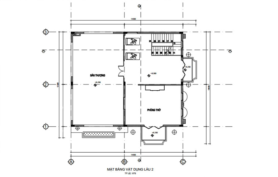 mat-bang-lau-2-biet-thu-san-vuon-3-tang-tan-co-dien Mặt bằng lầu 2 mẫu biệt thự sân vườn 3 tầng tân cổ điển