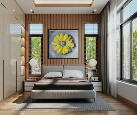 TOP 10 bản vẽ mặt bằng biệt thự nghỉ dưỡng đẹp bậc nhất 2024 6 Nội thất biệt thự nghỉ dưỡng 2 tầng tối giản