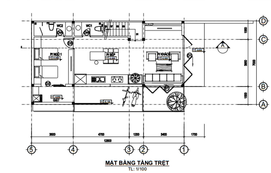 mat-bang-tang-tret-biet-thu-san-vuon-3-tang-hien-dai Mặt bằng tầng trệt biệt thự sân vườn 3 tầng hiện đại