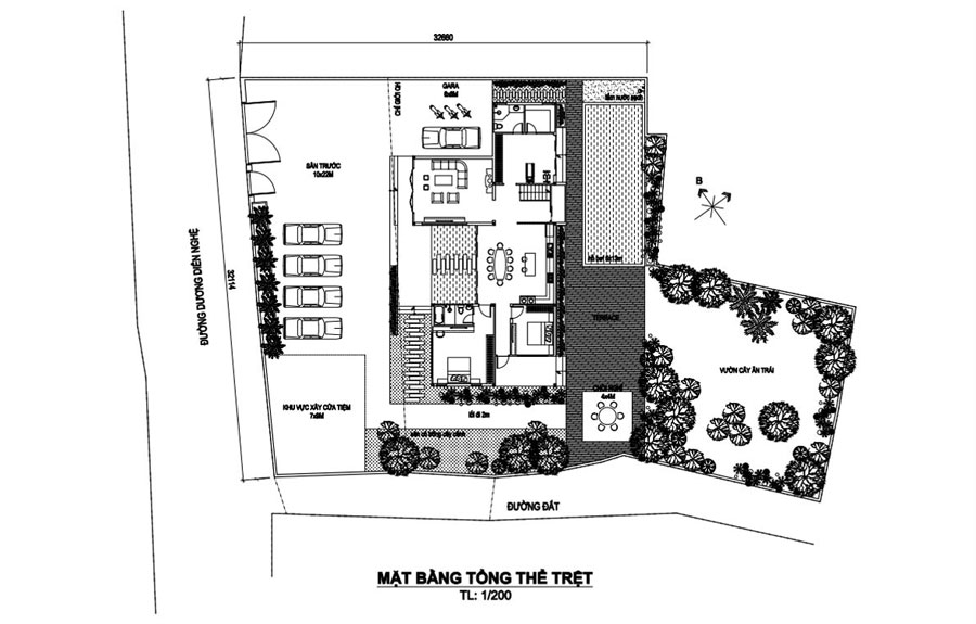mat-bang-tong-the-biet-thu-nghi-duong-2-tang-o-nong-thon Mặt bằng tổng thể biệt thự nghỉ dưỡng 2 tầng ở nông thôn