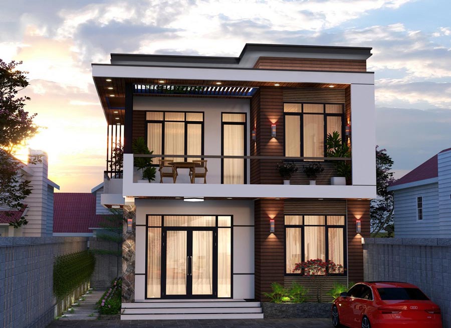 mau-biet-thu-1-tret-1-lau-mai-bang-3 Mẫu biệt thự 1 trệt 1 lầu mái bằng