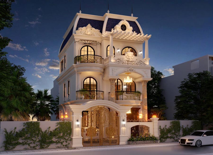 mau-biet-thu-3-tang-kieu-phap-4-phong-ngu-2 Mẫu nhà 3 tầng kiểu Pháp 4 phòng ngủ