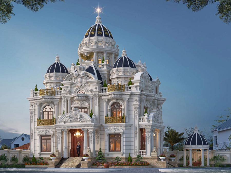 mau-biet-thu-3-tang-kieu-phap-mai-chop-1 Mẫu biệt thự kiểu Pháp 3 tầng mái chóp