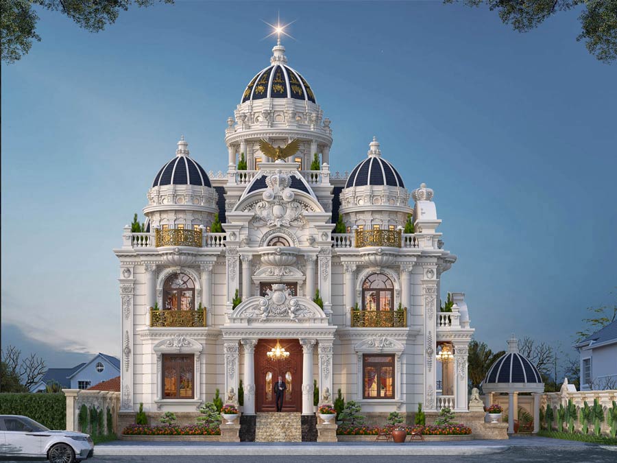 mau-biet-thu-3-tang-kieu-phap-mai-chop-3 Mẫu biệt thự kiểu Pháp 3 tầng mái chóp