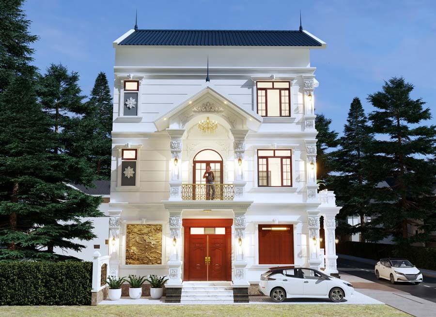 mau-biet-thu-3-tang-kieu-phap-mai-thai-3 Mẫu biệt thự 3 tầng kiểu Pháp mái Thái