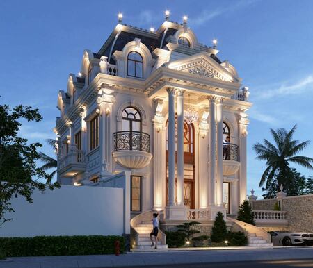 mau-biet-thu-kieu-phap-6-phong-ngu-3 Mẫu nhà biệt thự kiểu Pháp 6 phòng ngủ