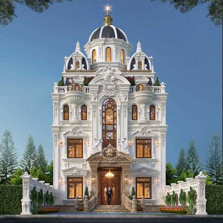 mau-biet-thu-kieu-phap-mai-chop-1 Mẫu biệt thự Pháp cổ mái Chóp