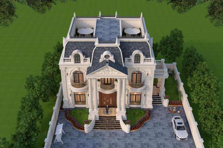 mau-biet-thu-lau-dai-kieu-phap-2-tang-co-dien-2 Mẫu biệt thự lâu đài kiểu Pháp 2 tầng