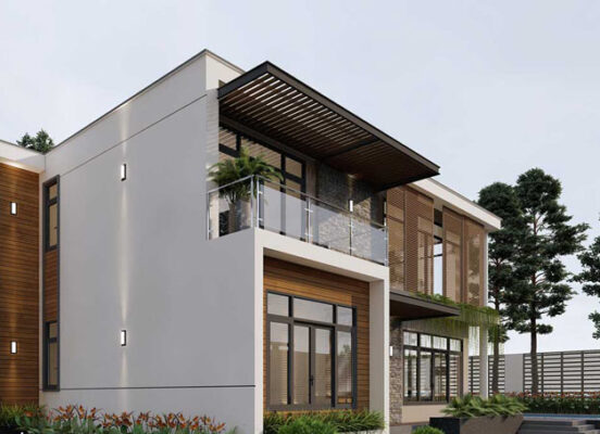 Mẫu nhà 1 trệt 1 lầu 4 phòng ngủ