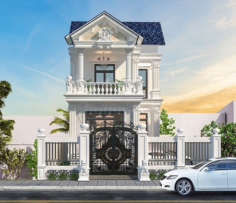 Thiết kế nhà 1 trệt 1 lầu 5x17 sang trọng