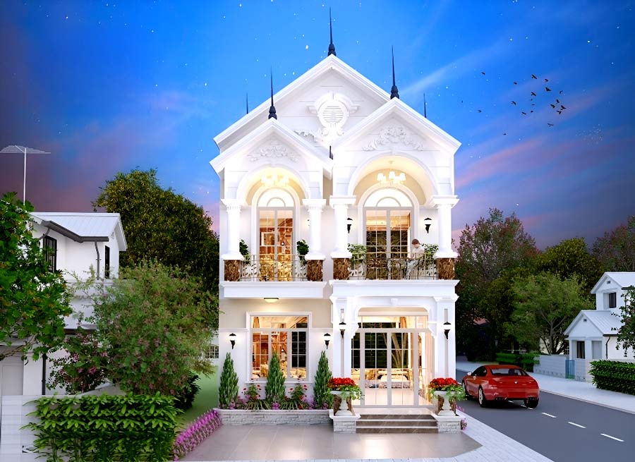 mau-nha-1-tret-1-lau-7x15-tan-co-dien-3 Mẫu nhà 1 trệt 1 lầu 7x15 tân cổ điển