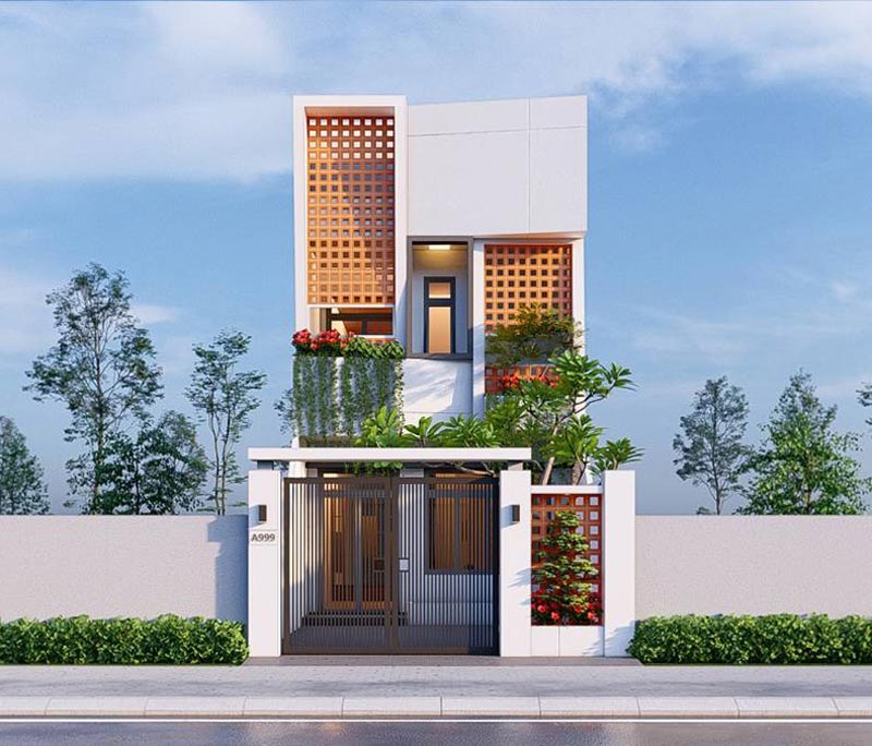 Mẫu nhà ngang 5m dài 15m 1 trệt 1 lầu