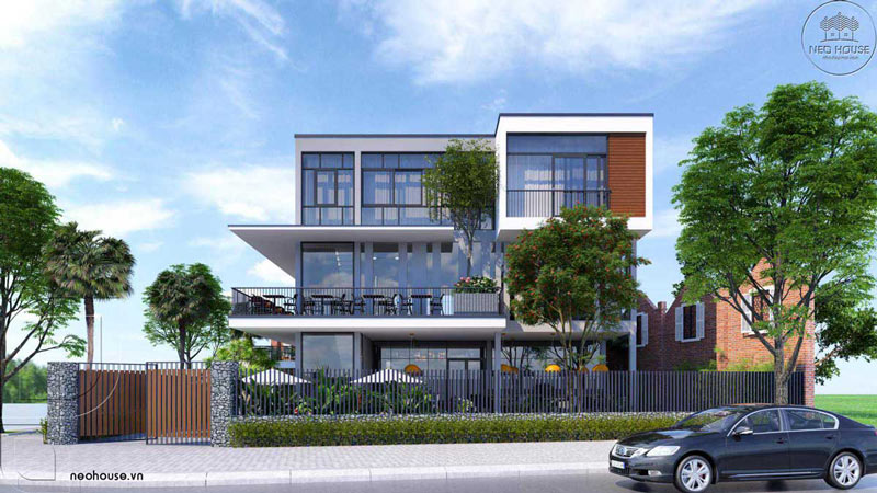 Thiết kế nhà 1 trệt 2 lầu kết hợp kinh doanh