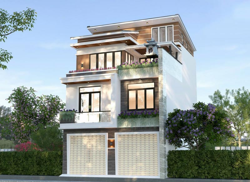 mau-nha-ong-3-tang-mai-lech-3 Mẫu nhà 3 tầng hiện đại mái lệch