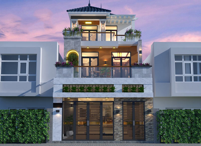 mau-nha-ong-3-tang-mai-ngoi-1 Mẫu nhà 3 tầng đẹp hiện đại mái ngói