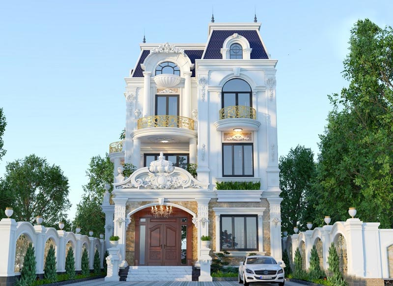 mau-nha-ong-3-tang-tan-co-dien-2 Mẫu thiết kế nhà ống 3 tầng tân cổ điển