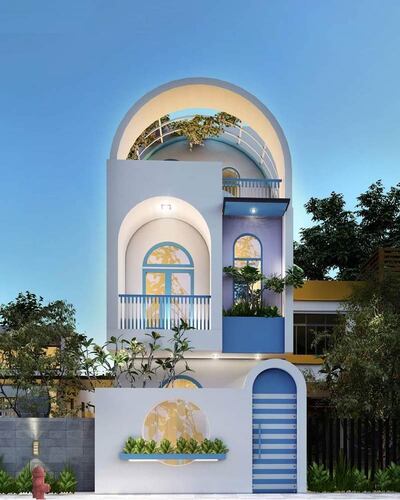 Những mẫu nhà phố 2 tầng ngang 6m