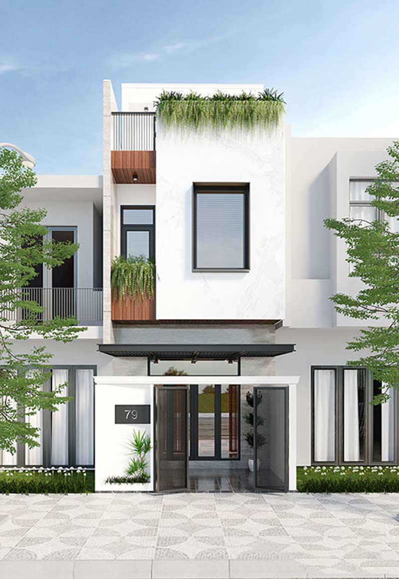Mẫu thiết kế nhà phố 2 tầng 4x20m