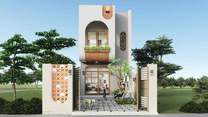 Mẫu thiết kế nhà phố 2 tầng 4x20m